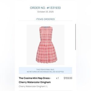 SOLD OUT Hill House Cosmina Mini Nap Dress